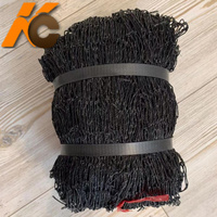 Filet de sécurité pour balcon en polyéthylène 3x6m avec fil d'acier, maille de protection pour animaux, crochets adhésifs faciles à installer, sans perçage