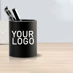 Wholesale Aluminum Holder <b>Creative</b> Metal Desktop Round Storage Tube for Pen Cosmetic Brush Stationery Promotion <b>Gift</b> - Product Image 2