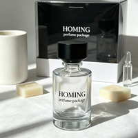Flacons de parfum vides au design unique, 50 ml, flacons de parfum en verre 30 ml, 100 ml, flacon de parfum bleu dégradé de luxe et boîte