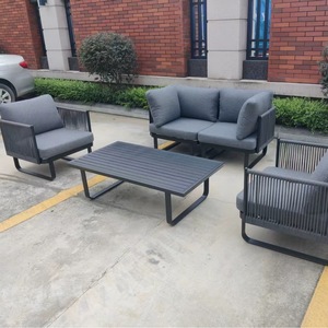Conjunto de Sofás Modernos y Sencillos para Exteriores, de Aleación de Aluminio, con Cojines Resistentes al Sol, para Patio, Balcón, Hotel, Villa, Muebles para Empresas - Product Image 2