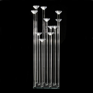MH-Y033 <span class=keywords><strong>11</strong></span> brazos candelabro con titular de la Copa de cristal titular de la vela para candelabro boda decoración - Product Image 2