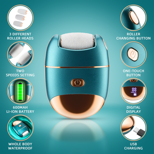 PRITECH مطحنة قدم كهربائية بسرعتين محمولة مزيل للجلد الميت مزيل باديكير الكالس كهربائي مع شاشة ليد - Product Image 2