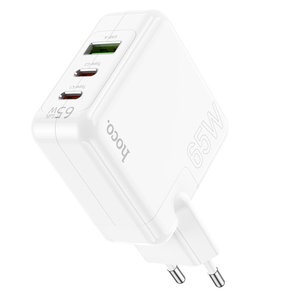 HOCO 65W GaN <span class=keywords><strong>Chargeur</strong></span> mural de voyage rapide pour iPhone 15 14 13 Pro Max PD Dual <span class=keywords><strong>USBC</strong></span> QC3.0 PPS Adaptateur pour <span class=keywords><strong>Samsung</strong></span> S24 S23 - Product Image 2