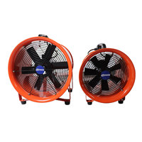 Extracteur de fumée à faible bruit 450 mm 400 mm 300 mm 200 mm, ventilateur axial portable