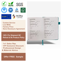 Agendas A6 de Tapa Dura con Relieve y Detalles en Dorado para Mujeres, Diario, Regalos Corporativos Personalizados, Libreta de Contraseñas