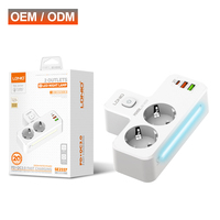 LDNIO SE2337 Multiprise avec lampe de nuit LED Prise universelle QC3.0 & PD charge rapide Chargeur mural pour téléphone portable