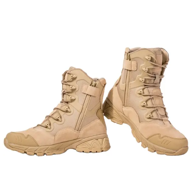 TSB105 combat tactical boots with excellent ground grab characteristics anti slippery brown or black color