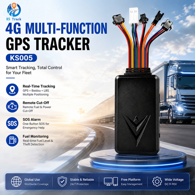 4G LTE Vehicle GPS Tracker with Android App Real-Time Tracking SOS Alarm Over-Speed Warning Anti-Theft for Multi-Vehicle Use