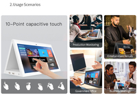 Tablette PC à double écran WD1012T RK3288, écran tactile capacitif 10,1 pouces, 2 Go + 16 Go de RAM/ROM, NFC, appareil publicitaire de bureau