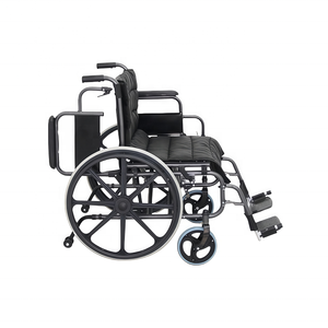 Fauteuil roulant pliant robuste pour fauteuil roulant manuel adulte plus lourd avec bras rabattables pour personnes handicapées - Product Image 1