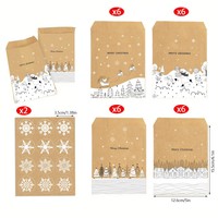 Sacs cadeaux en papier pour Noël en gros, pochettes d'emballage décoratives de Noël, petits sacs de rangement pour les fêtes