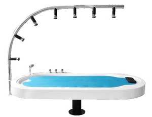 Lit de <span class=keywords><strong>massage</strong></span> <span class=keywords><strong>Vichy</strong></span> Douche à jet hydraulique pour baignoire en fibre de verre <span class=keywords><strong>SPA</strong></span> Douche d'eau avec accessoires de piscine en fibre de verre - Product Image 1