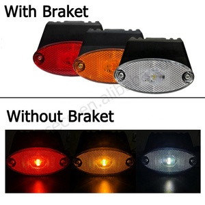HST-20199 24V FLATPOINT II 2 Bernsteinfarbene LKW-LED-Seitenmarkierungsleuchte Positionsleuchte mit Halterung Anhänger-LKW E-Kennzeichnung P&R DC-Anschluss - Product Image 2