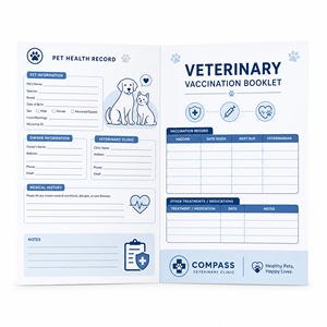 Passaporto Sanitario per Animali Domestici, Set di Quaderni per Monitoraggio Storia Medica di Cani e Gatti, Libretto Personalizzato per Vaccinazioni Veterinarie - Product Image 1