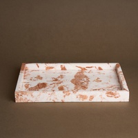 Plateau de service en pierre de luxe salle de bain cuisine décor à la maison plateau de vanité équipements décoratifs plaque marbre stockage plateau Rectangle
