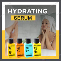 Sérum Éclaircissant Intensif Bio AHA Vitamine C Arbutine Anti-Acné Anti-Taches Acides Hyaluroniques 24K pour une Peau Éclatante