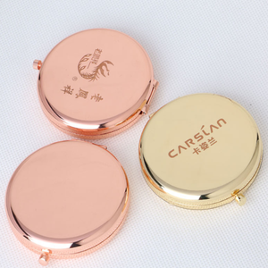 Gül altın büyüteç kompakt ayna katlanır Mini cep çift taraflı seyahat makyaj aynası çanta cep ve seyahat için mükemmel - Product Image 2