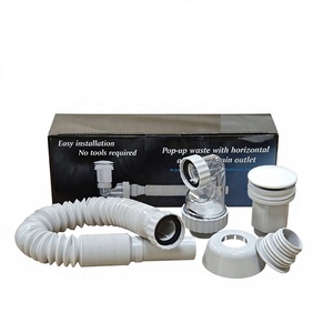 Tubo di Scarico Universale Flessibile Anti-intasamento per Lavabo con Valvola Pop-up, <span class=keywords><strong>Sifone</strong></span> Estensibile Anti-odore per Bagno Senza Utensili - Product Image 2