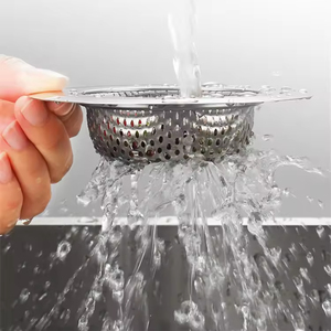 Crépine écologique de filtre d'évier de cuisine à domicile en acier inoxydable de 4.5 pouces de conception à large bord OEM - Product Image 2