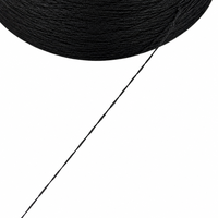 Fil de polyester 75D/2 100% imitation nylon noir pour tissage, tressage, couture, haute ténacité, respectueux de l'environnement