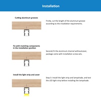 Profil LED Aluminium 6063 Anodized 10*13mm Bentuk T untuk Kabinet Dapur dan Pencahayaan Cove