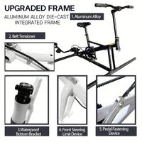 Vélo aquatique à pédales à plateau plat, 1 personne, cadre en aluminium avec tapis flottant avant, idéal pour les excursions sur lac, rangement facile, de Chine Lumark