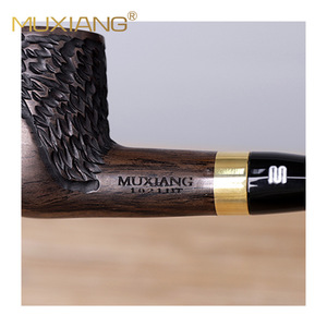 Muxiang Wooden Tobacco Pipe Straight Type 9mm Tenon Jointed Solid Wood Smoking Pipe For Personal Gift - Product Image 5