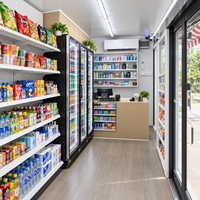 Kiosque de café modulaire préfabriqué certifié CE, aménagement personnalisé, stand de restauration rapide avec cuisine complète pour commerce de rue