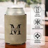 Porte-boissons en similicuir gravable au laser, porte-canettes en cuir personnalisé avec logo pour gravure laser, cadeaux vierges pour garçons d'honneur