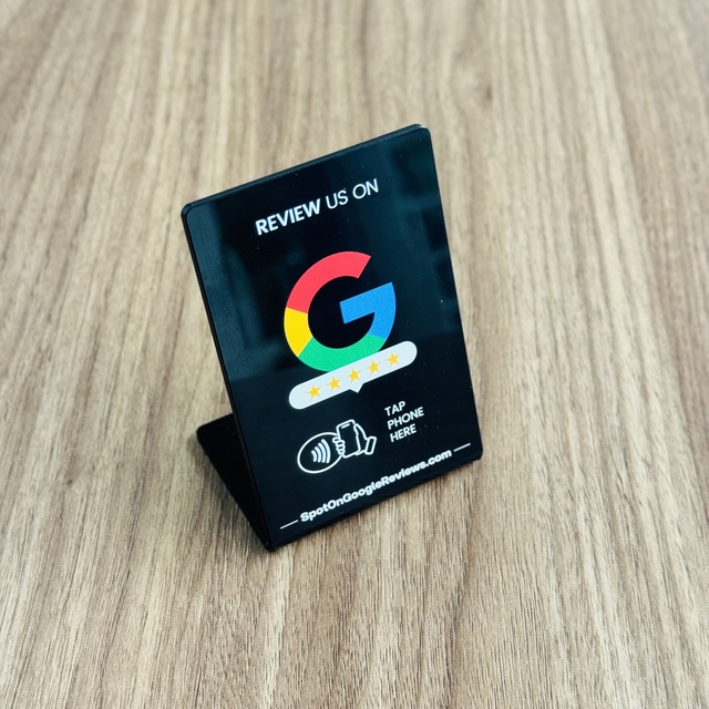 Custom Acrylic NFC Stand with Full Color UV Printing Factory Direct for Google Review and Restaurant Ordering Low MOQ