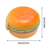 Boîte à lunch créative transfrontalière mignonne double couche en forme de hamburger, écologique, anti-fuite, de qualité alimentaire, pour étudiants et enfants, compatible micro-ondes