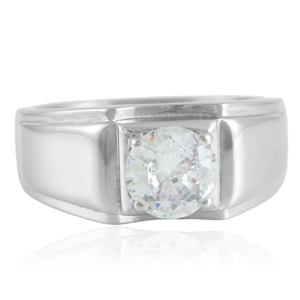 Steel-colored white sapphire (US grade)