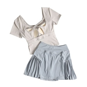 2025 nouvelle jupe de Tennis respirante de haute qualité costume évacuation de l'humidité en cours d'exécution personnalisé Yoga vêtements de sport avant conception personnalisée - Product Image 2