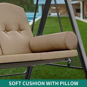 3 Assento Adulto Mobiliário Outdoor <span class=keywords><strong>Swing</strong></span> Convertible Canopy Garden <span class=keywords><strong>Swing</strong></span> Chair Pátio Balanços - Product Image 5