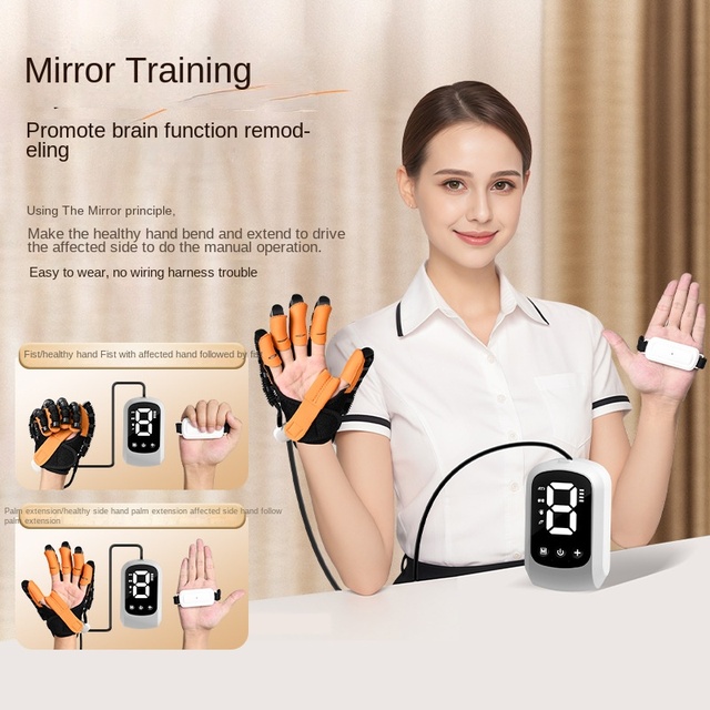 Cross-border Intelligent Rehabilitation Robot Mirror Training Gloves Elderly Stroke Patients Enabling Independent Hand