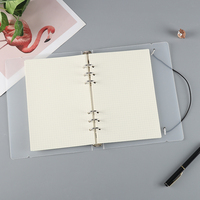 Couverture de reliure à anneaux en PP Coque transparente et propre pour ordinateur portable Accessoire de bureau rechargeable en matériau PP