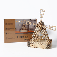 Suministro al por mayor: Kit de ensamblaje de engranajes para turbina eólica DIY, rompecabezas 3D de madera con caja de almacenamiento