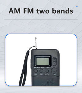 Custom Mini Pocket AM FM Dual Band Radio Digital Alarm <b>Clock</b> Backlight Display Outdoor Camping Jogging Portable Receiver - Product Image 3