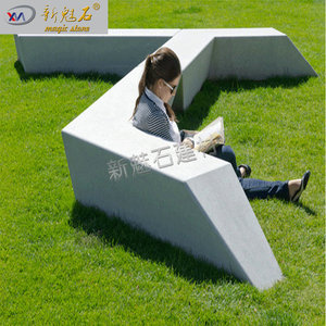 Nuevo Banco de Hormigón Prefabricado Magic Stone para Exteriores, 3 cm de Grosor, Forma Irregular Moderna para Asientos en Paisajes - Product Image 2