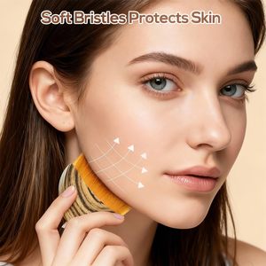Cepillo Facial de Drenaje Linfático, Masajeador de Drenaje Linfático para el Rostro, Diseño Ergonómico que se Ajusta a la Piel para Reducir la Hinchazón y Aliviar la Fatiga - Product Image 2