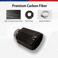 Embouts d'échappement en fibre de carbone octogonaux ER Performance Premium, amélioration universelle pour tuyau d'échappement de voiture, silencieux, embout de pot d'échappement
