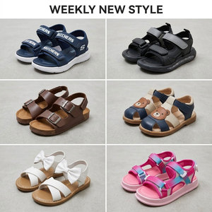 Wholesale Summer Kids Sandals Mixed Styles Soft Sole Breathable Non-slip EVA PVC Jelly <b>Polybag</b> Packing Stocklot - Product Image 1