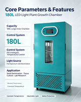 Incubateur à lumière LED 180L, chambre de croissance des plantes à température constante, incubateur de germination des graines pour la recherche en laboratoire et en agriculture