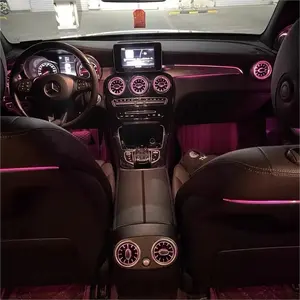 Mercedes Benz için c-class W205 GLC-X253 ortam aydınlatma aydınlık türbin ön hava çıkışı araba ortam işığı kiti