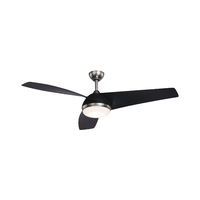 Moteur à courant continu de chambre à coucher d'approvisionnement d'usine à faible bruit 52 pouces ventilateur de plafond électrique à LED ventilateur de plafond intelligent avec lumière et télécommande