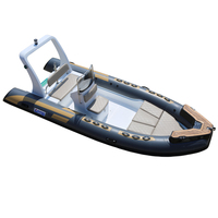 PVC gonflable de bateau de nervure de fibre de verre de 18 pieds certifié CE et matériel d'hypalon pour la pêche et l'utilisation de rivière à vendre