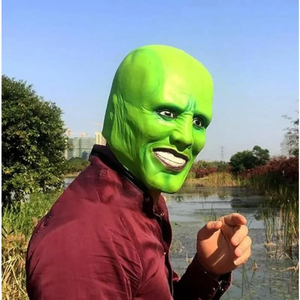 Funny Green Character Mask: Fun & Eco-Friendly Party Props Funny Green Character Mask: Fun & Eco-Friendly Party Props