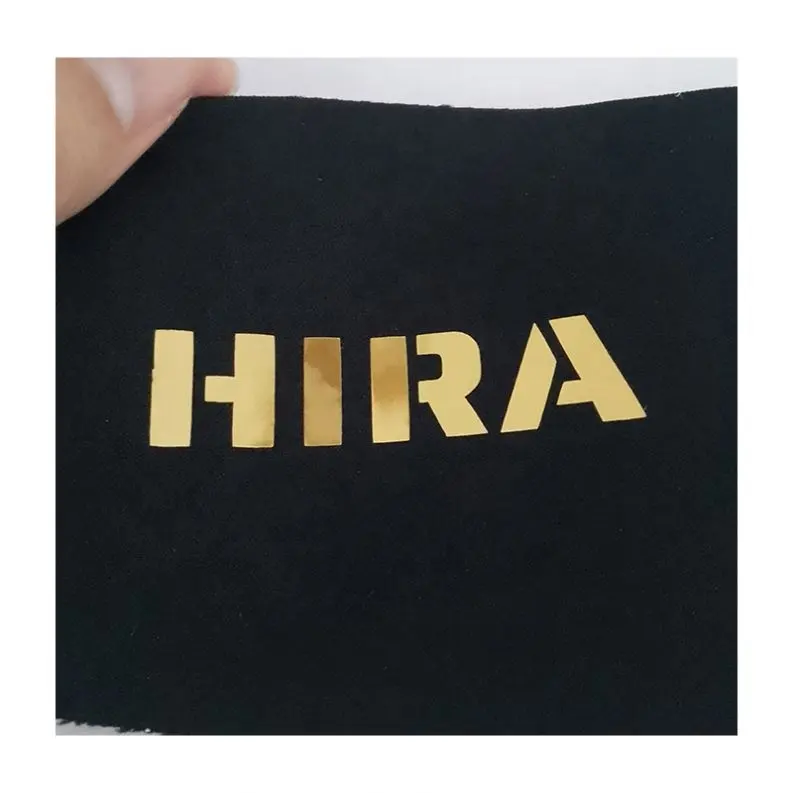 Hot Selling Custom High Quality Gold Foil Iron On Heat Transfer Logo Labels For Clothing