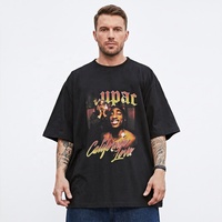 T-shirts pour hommes personnalisés en usine, de haute qualité, en spandex et polyester, col rond, imprimés, style hip-hop, manches courtes, streetwear