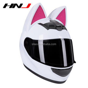 Nouveaux casques de <span class=keywords><strong>moto</strong></span> intégraux SLKE ABS pour hommes et femmes, design oreilles de <span class=keywords><strong>chat</strong></span> rose - Product Image 4